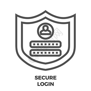 安全登录线图标矢量剪贴设计界面图表密码网页剪影保护风格背景图片