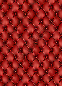塔夫坦塔夫式皮革红色家具 无型图案背景 按钮沙发纹理 矢量 优雅的经典软家具 图形化插图插画