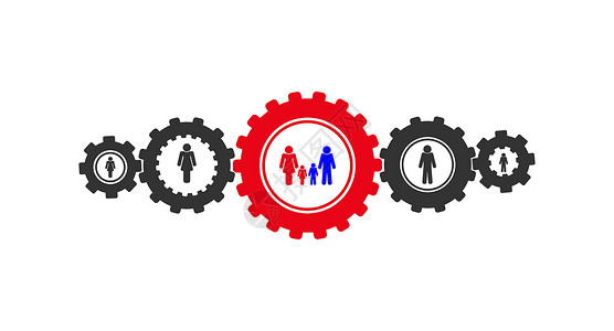 概念性专题 建立家庭关系的机制与家庭的关系机制齿轮婚姻夫妻空白女士工作生活孩子们男人背景图片