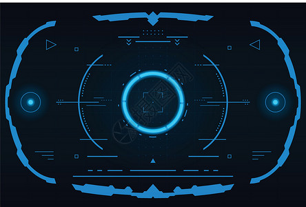 HUD小组VR用户界面 概念 矢量和插图矢量数据圆圈展示屏幕游戏统计显示器图表科学虚拟现实背景图片