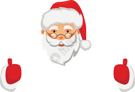 圣诞老人图标插图边界手套帽子背景图片