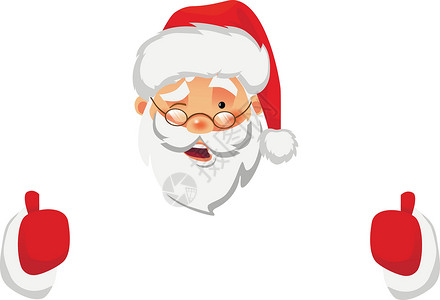 圣诞老人图标手套边界帽子喜悦插图背景图片