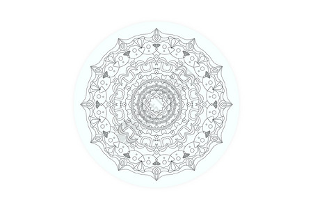 型号设计Mandala型号装饰设计背景手画线插画
