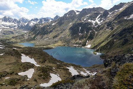 在奥丁的安道尔比利牛斯山脉 美景远足全景爬坡场景旅行公园天空荒野自由石头蓝色背景