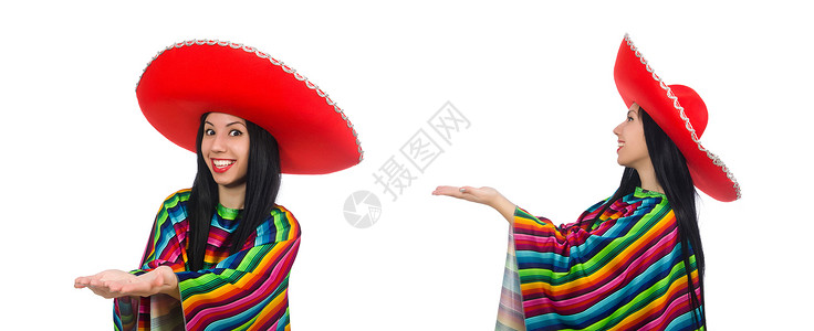墨西哥帽可爱的西班牙裔高清图片