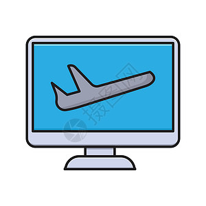 差旅旅费互联网桌子旅行商业桌面展示飞机技术屏幕电脑背景图片