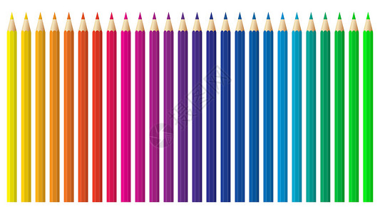 彩色铅笔 蜡笔套装 回到学校 色谱矢量铅笔和蜡笔孤立在白色背景上 质量很高插画
