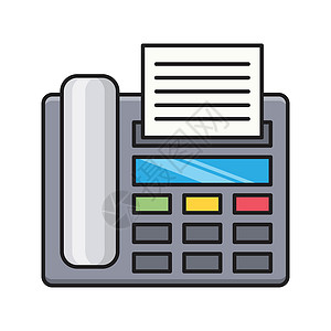 兰德豪斯兰德林文档机器电话黑色白色电脑网络插图固定电话商业设计图片