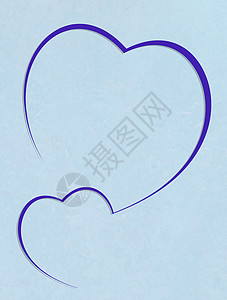 心脏框架明信片插图背景图片