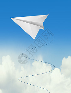 纸制飞机插图背景图片