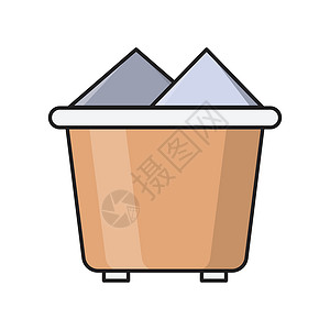 篮子倾倒插图商业垃圾桶垃圾箱生态环境回收站回收背景图片