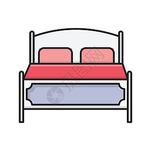 内部的枕头收藏时间房间卧室旅行就寝酒店插图床垫背景图片