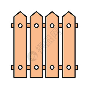 板条门边界建筑艺术花园木头创造力板条建筑学国家控制板插图插画