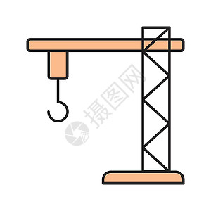 起重机机器商业机械白色中风工业技术艺术工作建筑背景图片