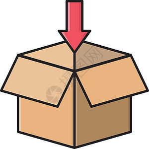 框框中店铺纸板网络包装纸盒货物贮存白色邮政运输背景图片
