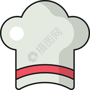 厨煮饭美食中风厨房餐厅炊具帽子酒店插图食物戏服背景图片