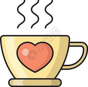 咖啡横幅手表咖啡店艺术插图条纹杯子徽章标签餐厅背景图片