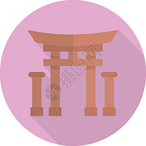 日语日文纪念碑寺庙奢华宗教红色佛教徒旅行牌坊金子地标背景图片