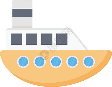 玩具红色白色旗帜塑料插图运输橙子蓝色海洋旅行背景图片