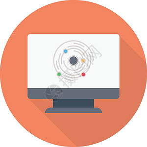 宇宙空间蓝色屏幕互联网指纹扫描圆圈电脑展示安全技术背景图片