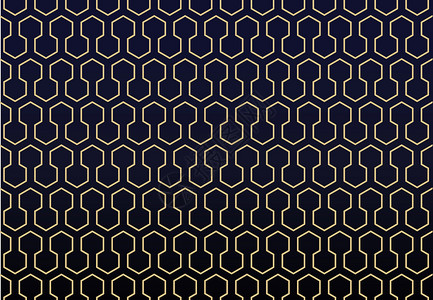 深蓝色背景的金色抽象几何图案 Hone高清图片
