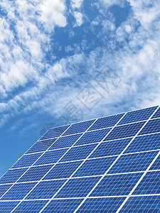 太阳能电池板创新太阳能集电极环境房子太阳发电机经济场地阳光背景
