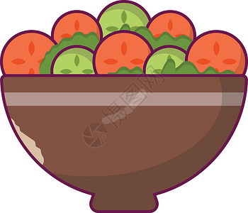 点心水果早餐绿色插图盘子叶子蔬菜薄荷草药餐厅背景图片