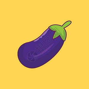 松布里尼亚布里尼亚紫色叶子标识植物食物农业花园插图蔬菜插画