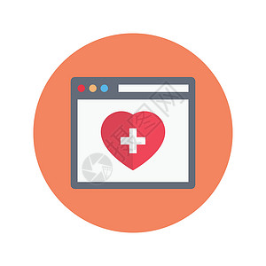 浏览器反应插图标识主页互联网网络界面网站技术医疗背景图片