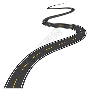 弯曲的路方式矢量图标插图设计解决方案交通路口箭头指导街道路标进步战略途径插画