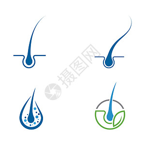 皮脂腺毛发处理图标科学卫生激光头皮课程温泉身体标识绘画血清设计图片