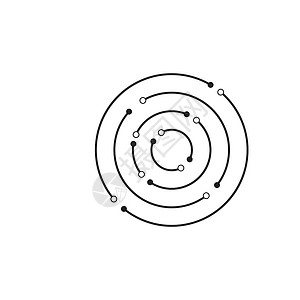 电路标志模板 vecto电子线条徽标商业技术网络公司一体化蓝色创造力背景图片