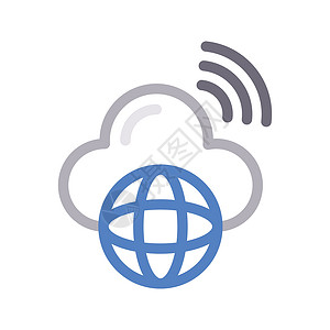 网络浏览器世界全世界字形互联网天空存储网络标识徽章空间插图插画