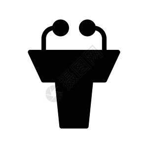 讲坛讲台会议面试站立麦克风辩论论坛桌子观众插图扬声器设计图片
