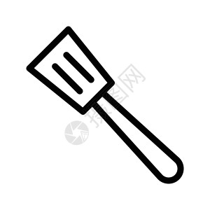 工具用具厨房家庭厨具餐具黑色餐厅烹饪配饰插图厨师背景图片