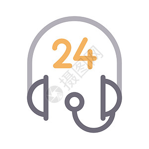 耳机店铺素材服务销售量热线帮助零售后勤顾客插图操作员时间电话设计图片