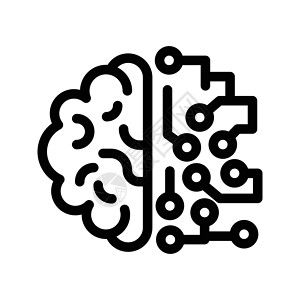 脑芯片创造性夹子技术蓝色插图艺术细胞电脑科学芯片思考插画