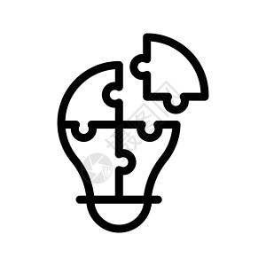 想法创造力战略拼图创新团队商业团体标识组织灯泡背景图片