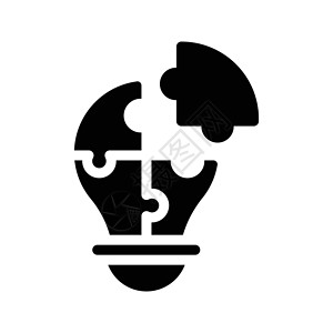 灯泡拼图想法进步战略标识灯泡组织团队商业团体创造力创新插画
