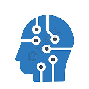 头网络神经数据智力插图技术商业编程科学机器人背景图片