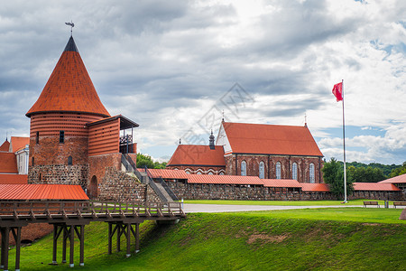 哥特风格的考纳斯库纳斯城堡     立陶宛高清图片