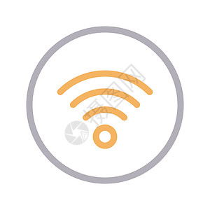 无线的象形海浪wifi电脑网络标识插图技术互联网世界背景图片