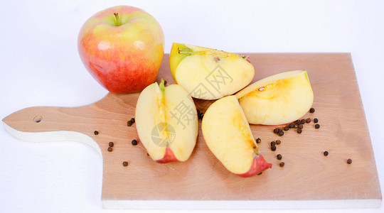 苹果切片采摘维生素水果健康福利背景图片