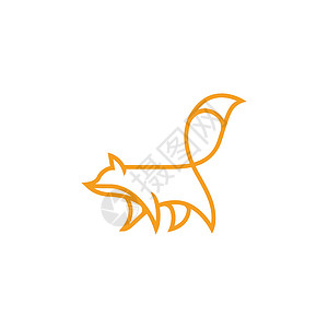 狡猾的狐狸边框现代创意民标标志符号设计图片