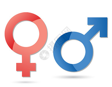 红色符号男 女符号男生女性化白色异性婚姻蓝色女孩红色团体浪漫背景