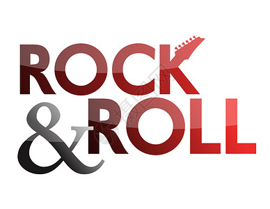 摇滚摇滚乐绘画岩石吉他音乐卡片字体插图夹子金属背景图片