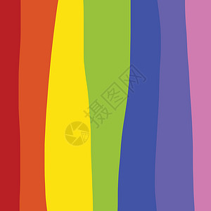 彩虹线抽象矢量插图背景图片
