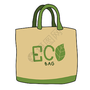 生态袋卡通矢量插图店铺地球购物者棉布帆布购物塑料纺织品销售市场背景图片