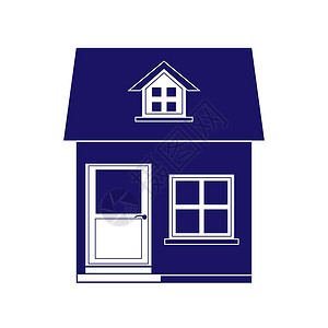 乡村房屋的平面图像 单声波图像插图建筑玻璃手绘建筑学经纪人房地产交换窗户财产背景图片