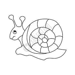 蜗牛的简单大纲绘图背景图片
